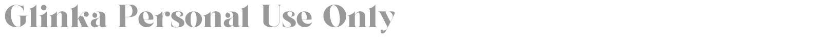 Glinka font preview